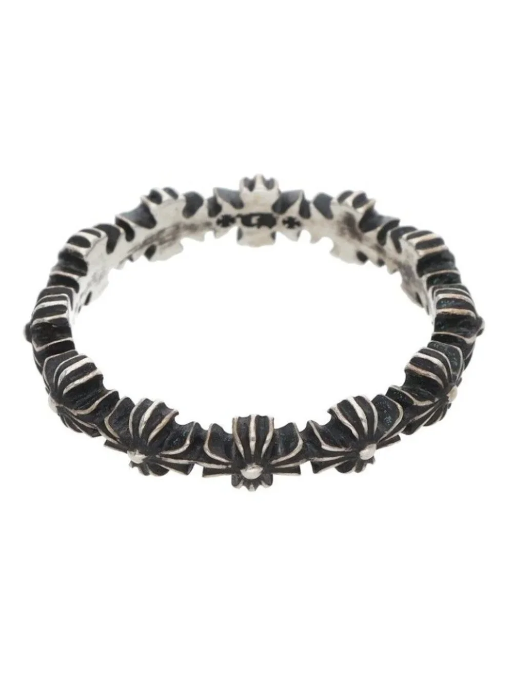 Chrome Hearts Tiny CH Pls Band Ech Plus Silver Ring